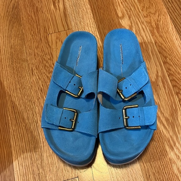 Free People x Intentionally Rule Breaker Suede Sandals  Size 8 NIB - Picture 6 of 12